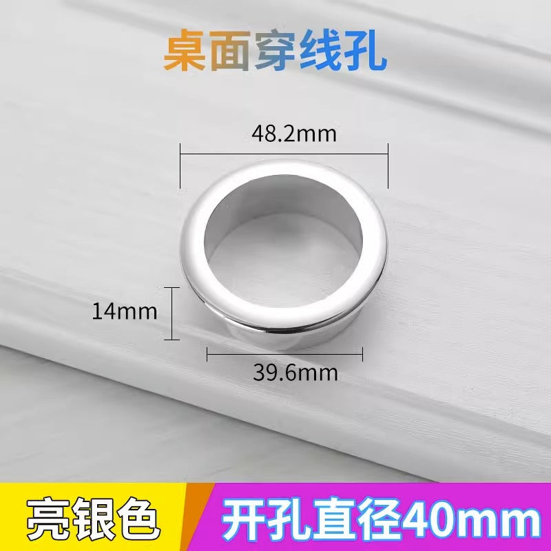 Computer Desktop Desk Threading Hole Cover Desk Face Hole Threading Wire Box Opening Hole Cover Round Decorative Ring
