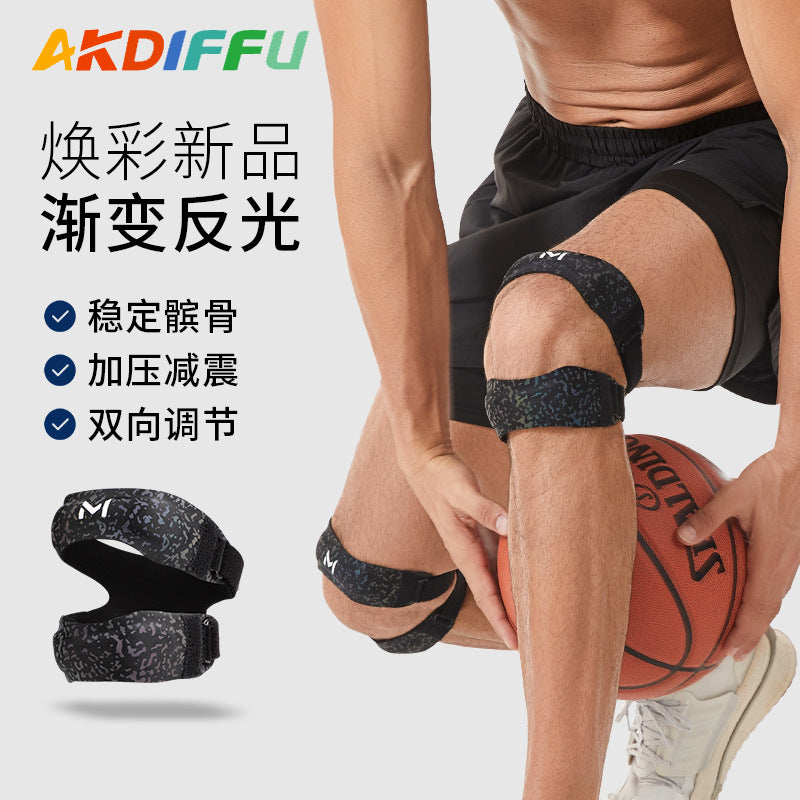 Colorful patella belt professional knee pads sports running protection support fitness double patella knee pads fixed meniscus protection