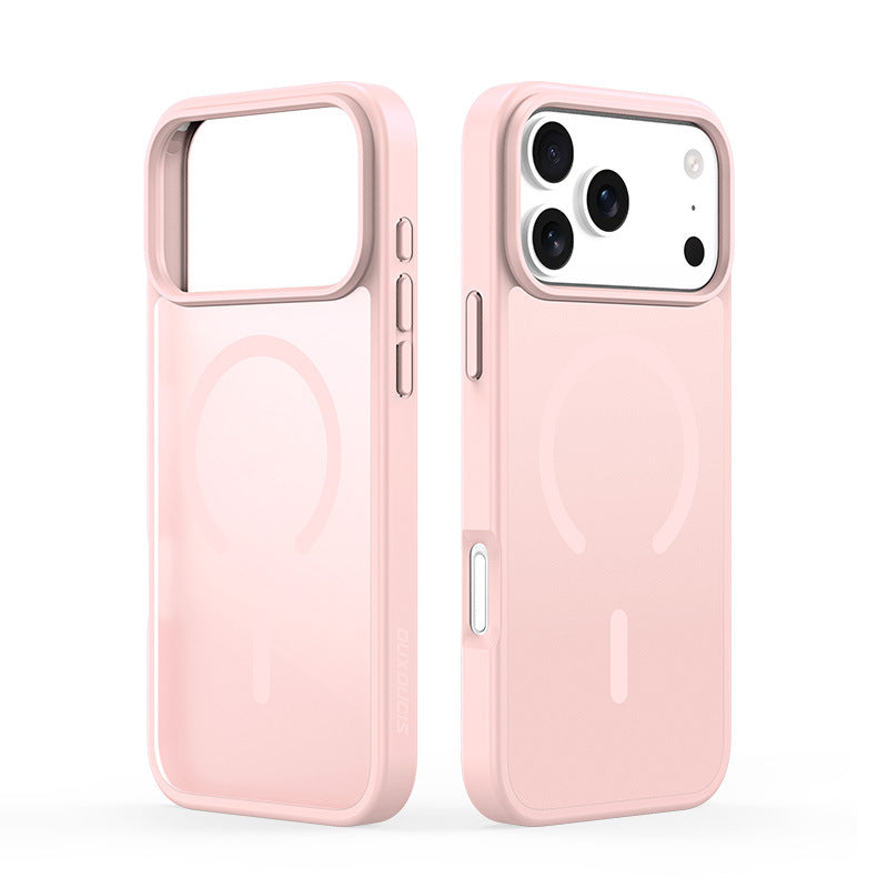 Applicable to iPhone17Pro magnetic skin suction mobile phone case, Apple 17 simple matte transparent back case cross-border wholesale