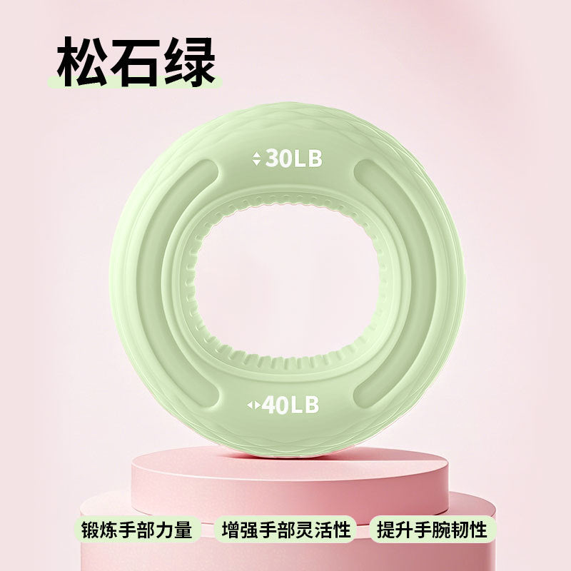 Double strength silicone grip ring exercise arm hand five finger strength rehabilitation flexible training grip ring