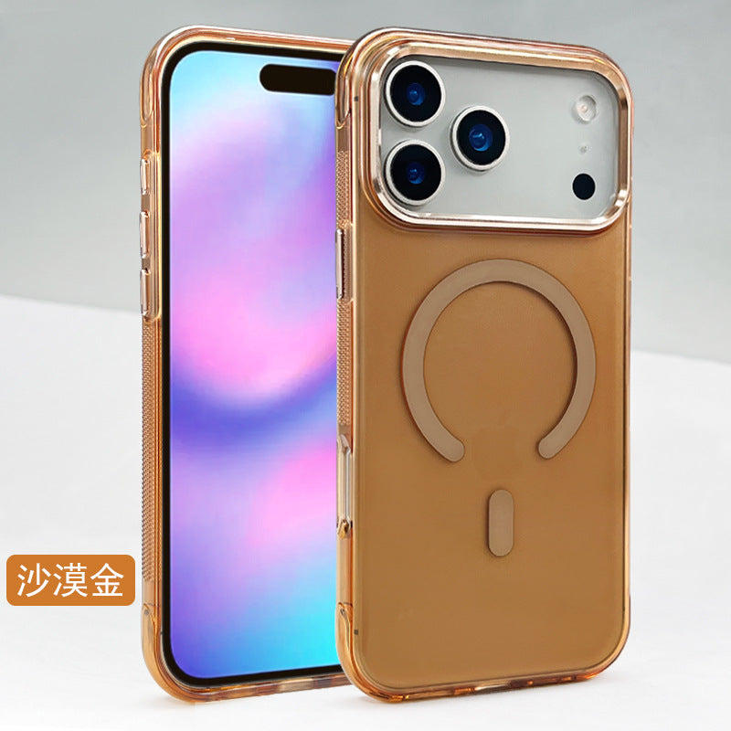 Applicable to Apple 17promax mobile phone case matte transparent iphone17Pro high-end magnetic mobile phone case