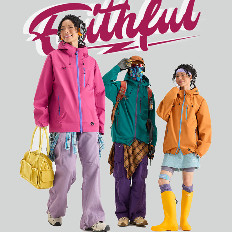 Couple soft shell three-in-one jacket men and women outdoor sports hiking cycling windproof waterproof mountaineering warm jacket