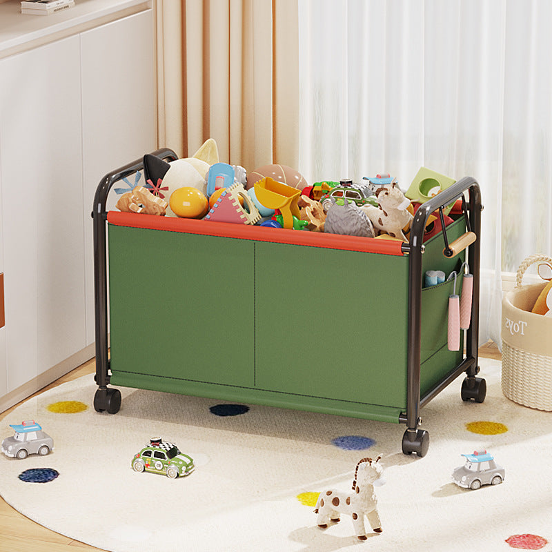 Children's toy storage rack trolley shelf mobile home bookshelf building block picture book doll snack storage basket