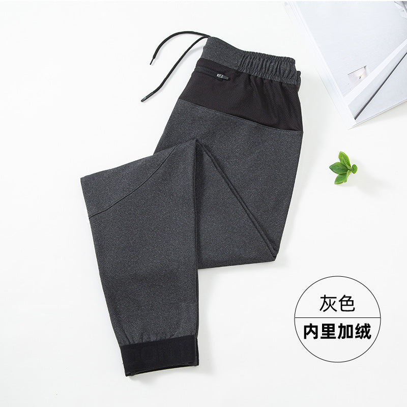 Autumn and winter velvet sweatpants men's large size bundle pants sports outdoor running fitness pants casual long pants