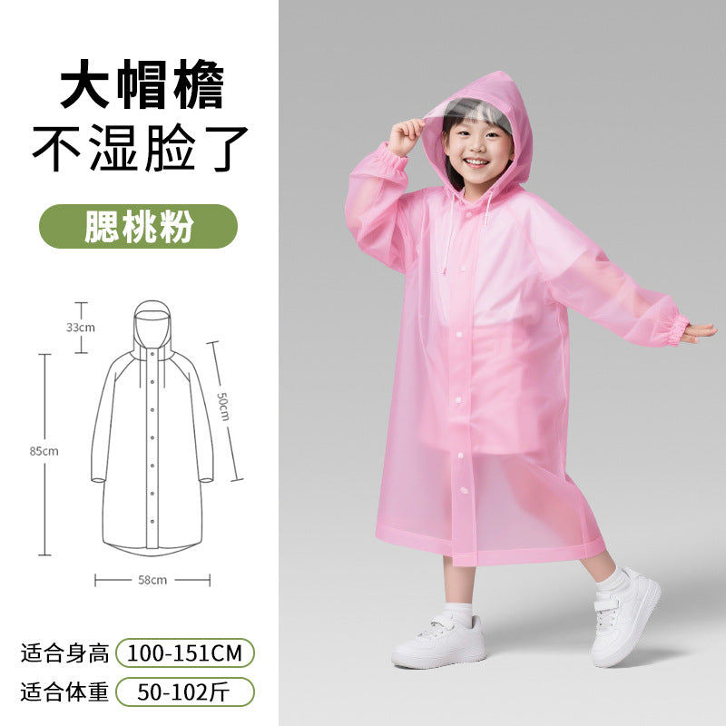 Adult non-disposable long raincoat, outdoor travel, mountaineering and hiking, thickened whole body rainstorm-proof poncho with brim