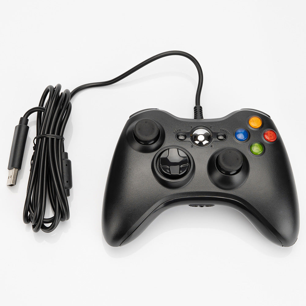 XBOX360 gamepad wired computer steam multi-function free drive vibration factory direct sales spot quick delivery
