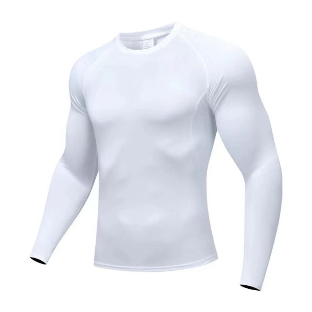 Cross-border men's quick-drying fitness clothes, long-sleeved outdoor running sports suits, tights, training bottoms, sportswear