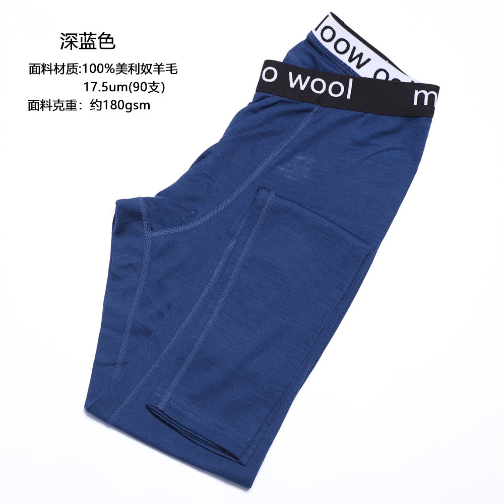 Merino wool leggings men's long johns outdoor quick-drying merino ribbed underwear hiking hiking warm pants