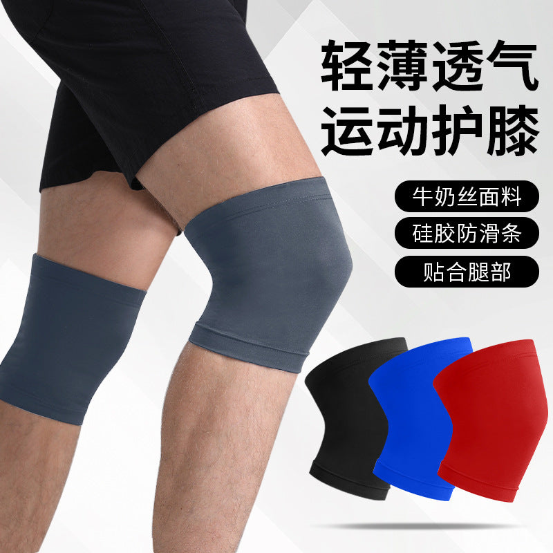Basketball Knee Pads Large Size UV Protection Motorcycle Riding Leg Pads Equipment Non-slip Silicone Knee Joint Protectors