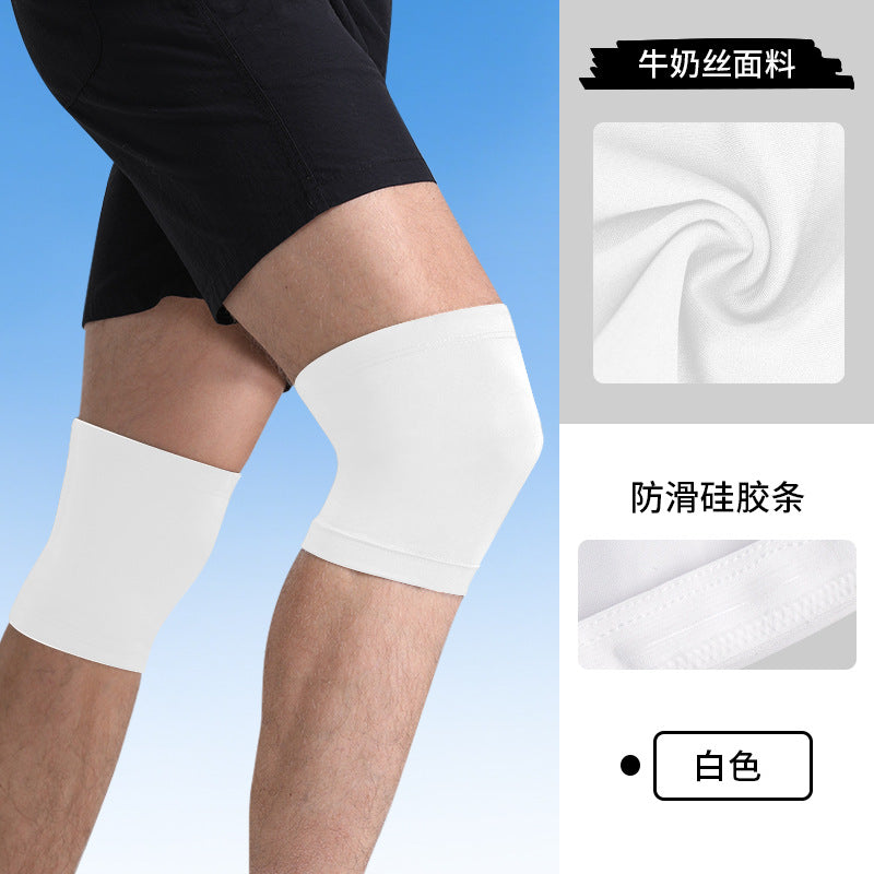 Basketball Knee Pads Large Size UV Protection Motorcycle Riding Leg Pads Equipment Non-slip Silicone Knee Joint Protectors