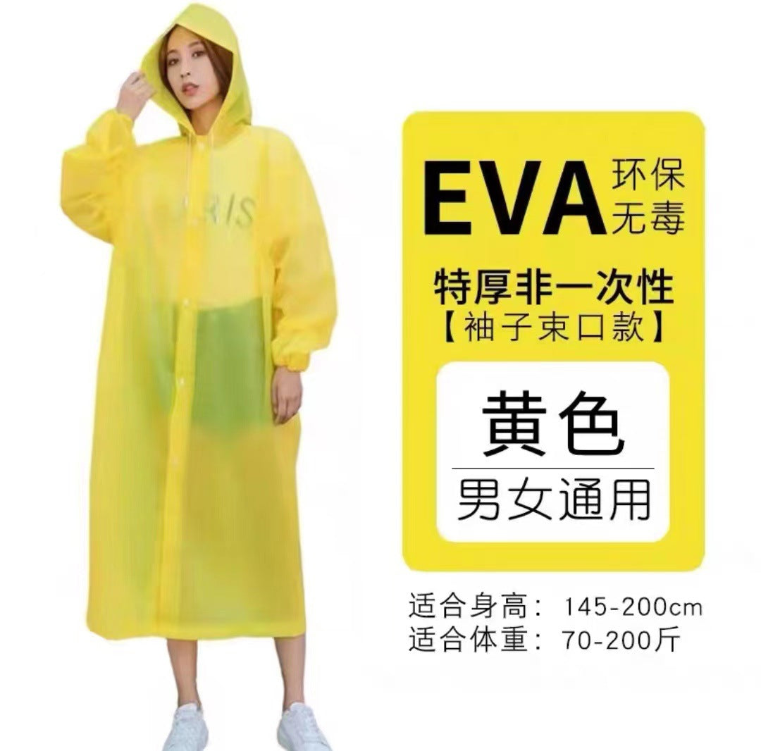 Non-disposable thickened outdoor travel adult poncho rafting EVA portable light men's and women's fashion, raincoat wholesale