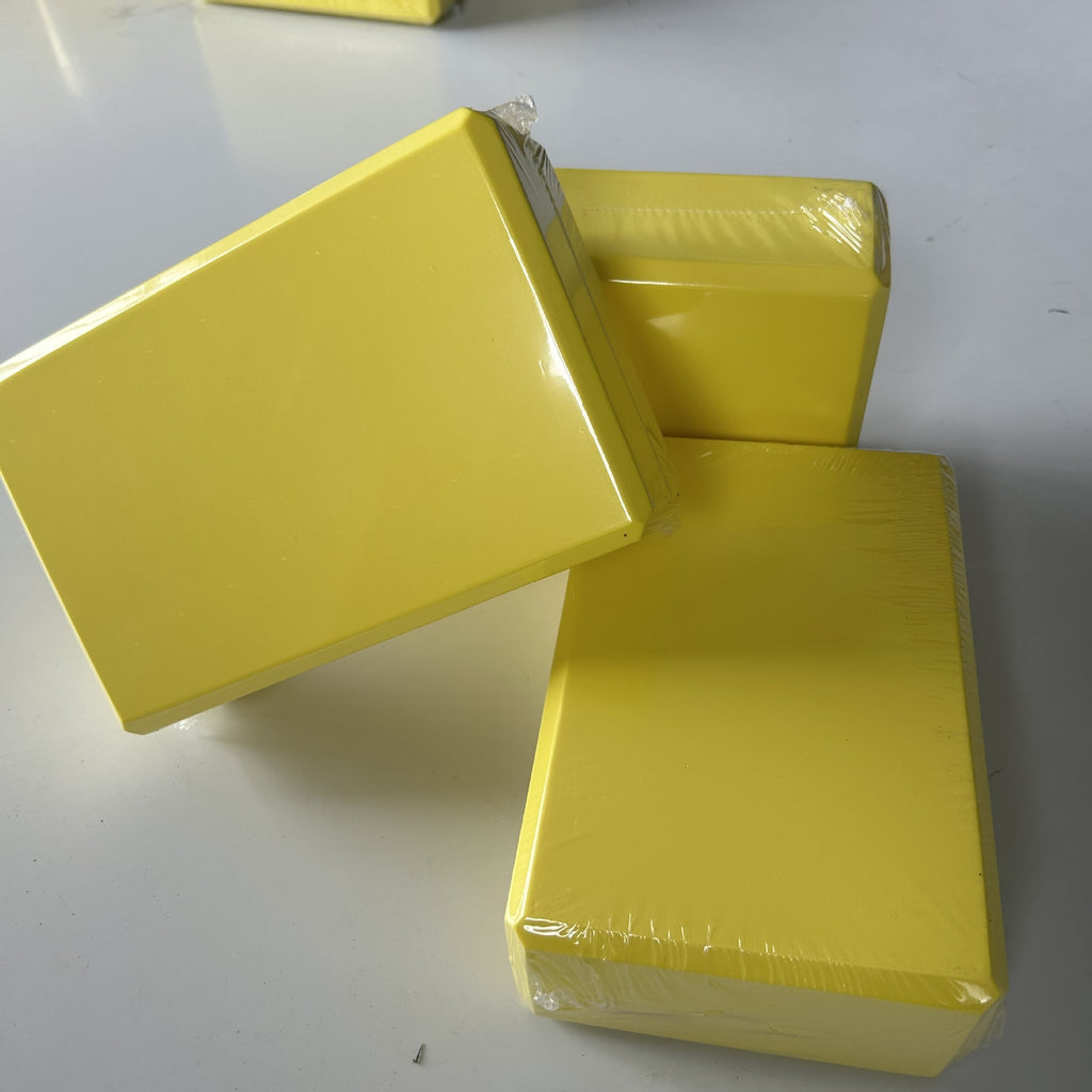Yiwu manufacturers wholesale clearance 120g 369 yoga bricks pure yellow one-word horse practice bricks children's dance bricks