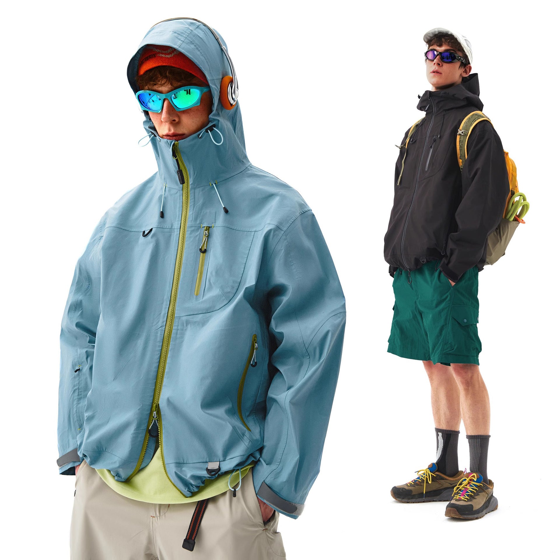 Empty mountain rain high-end flat replacement outdoor jacket hiking mountaineering entering Tibet jacket fleece liner windproof and waterproof