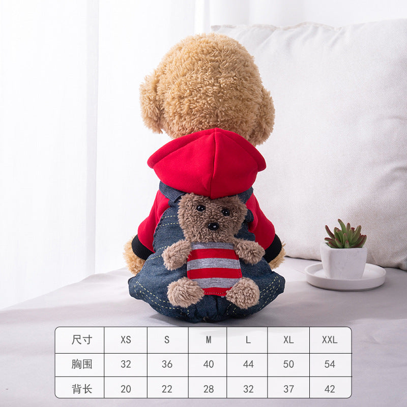 Pet clothes transformation clothes coral fleece autumn and winter dinosaur four-legged dog winter clothes cat pet clothing wholesale