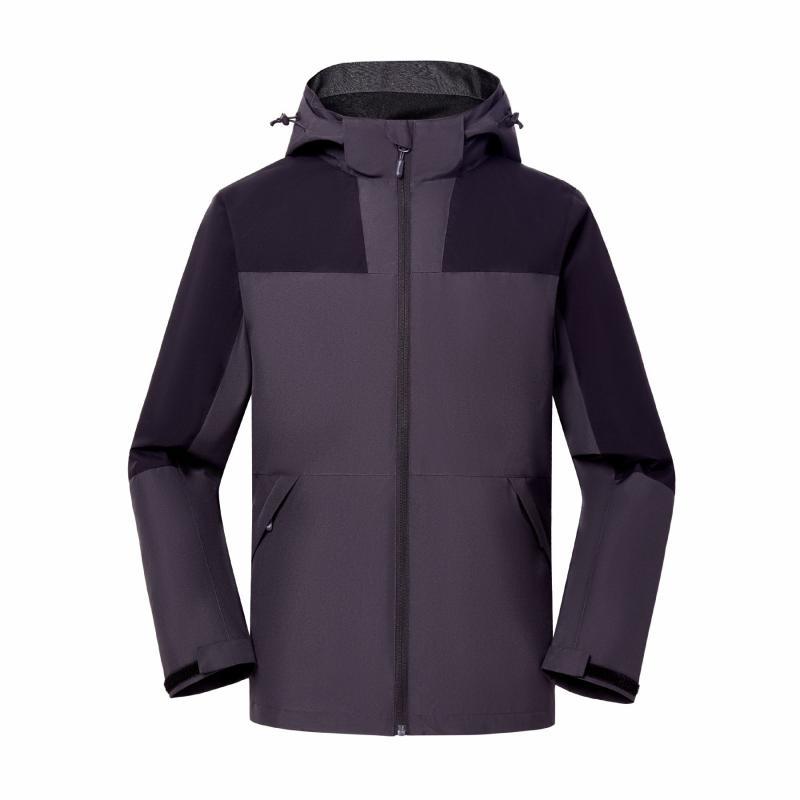 Jacket custom embroidery printed logo outdoor windproof waterproof autumn and winter stand-up collar sportswear group work clothes