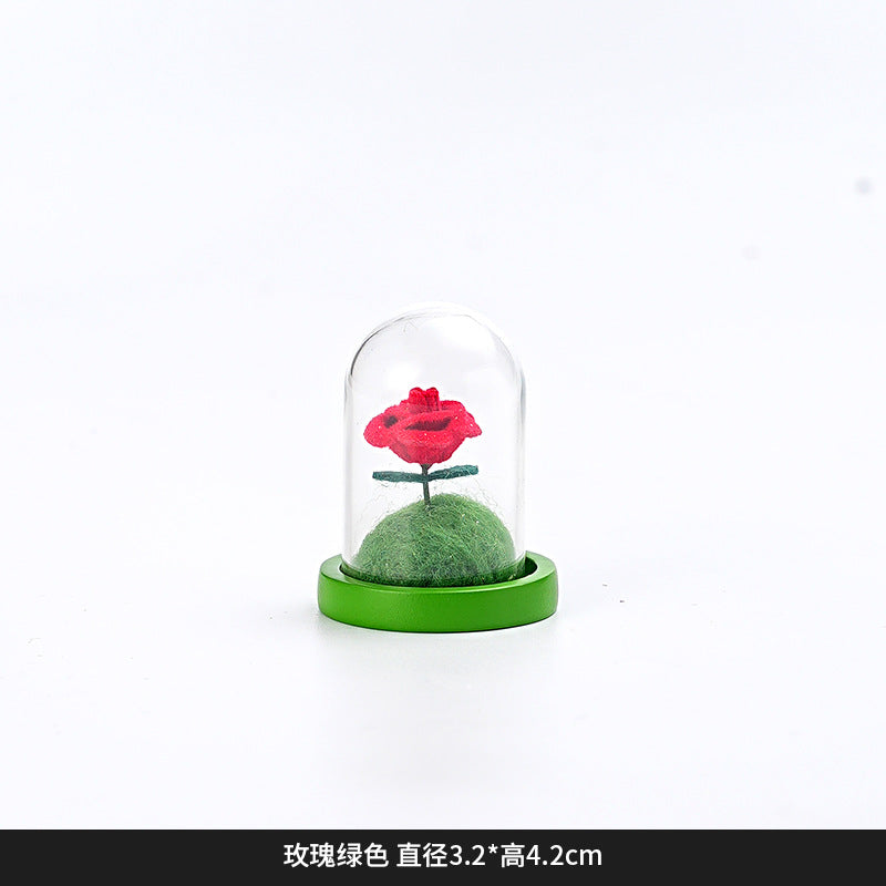 Creative and cute handmade ornaments Car desktop Home decoration Resin handicrafts Prince take flower small ornaments