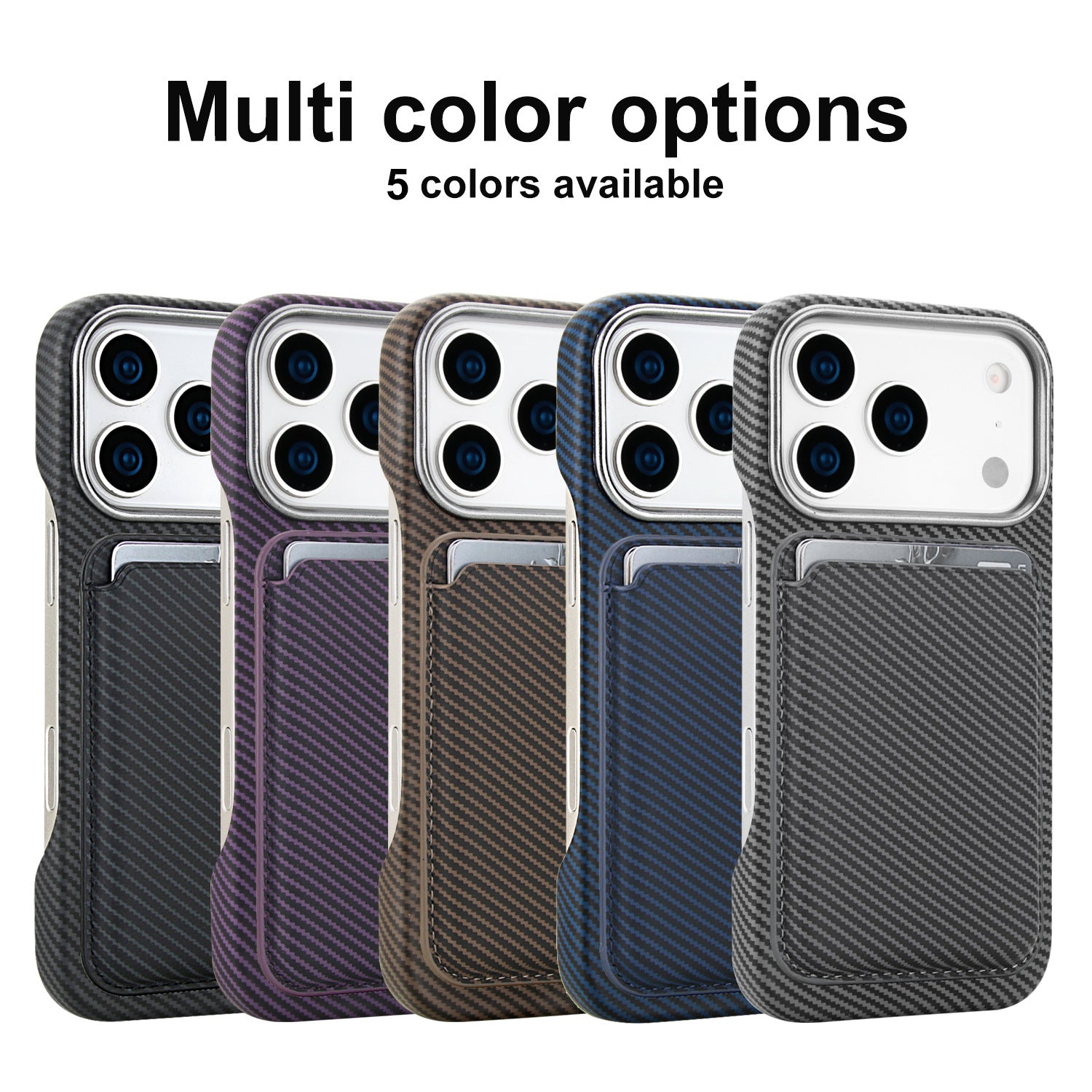 Applicable to iPhone17PRO max business mobile phone case Apple 17 card carbon fiber wireless charging mobile phone case