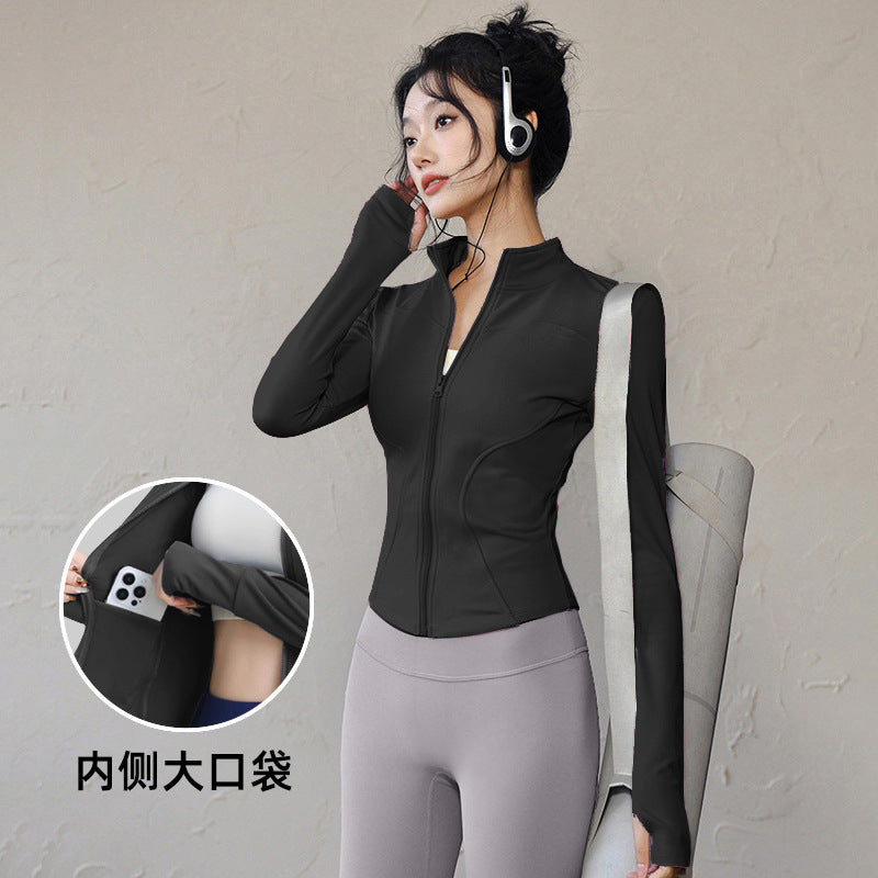 Giant Skinny Jacket Women's Lulu Yoga Suit Top Quick Drying Outdoor Sports Running Pilates Fitness Suit