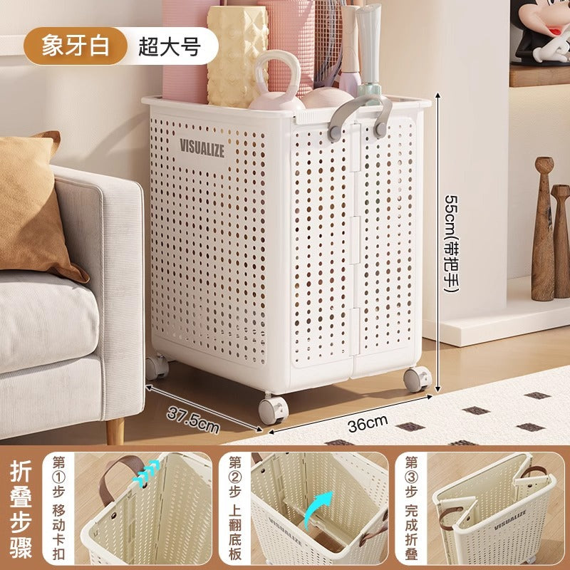 Yoga mat storage basket with wheels Home sports tools Organizing artifact Badminton storage Fitness equipment rack