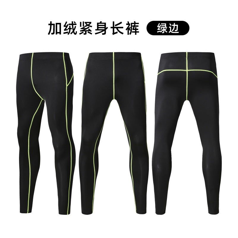 Sports tight suit, quick-drying moisture-absorbing football suit, running base, long-sleeved outdoor velvet thermal high-elastic cycling suit