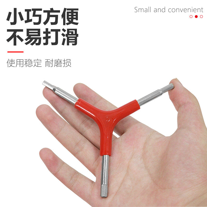 Mountain bike repair tool practical three-pronged hexagon tool repair tool 4MM/5MM/6MM