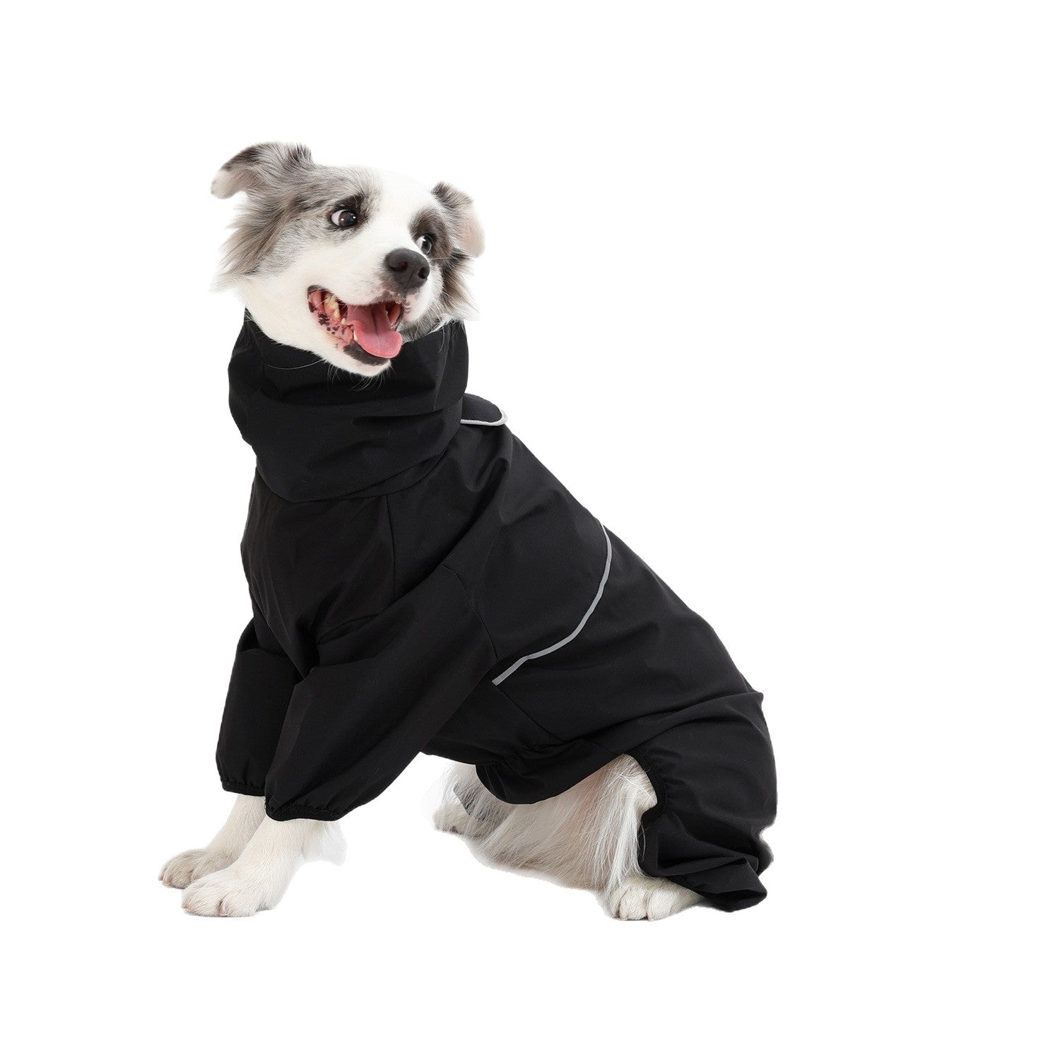 Cross-border medium and large dog edge herding Labrador Shiba four-legged jacket waterproof and windproof dog clothes raincoat