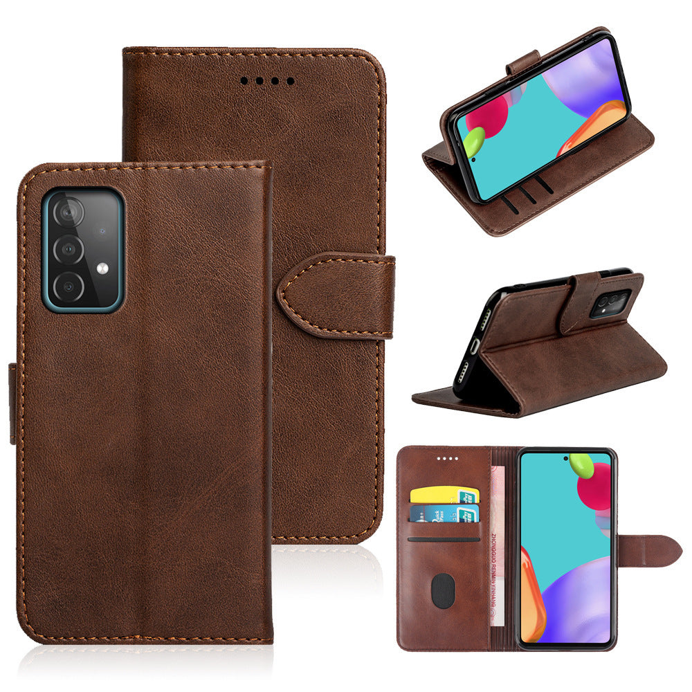 Applicable to iPhone15 card leather case 15promax calf pattern cover card mobile phone leather case