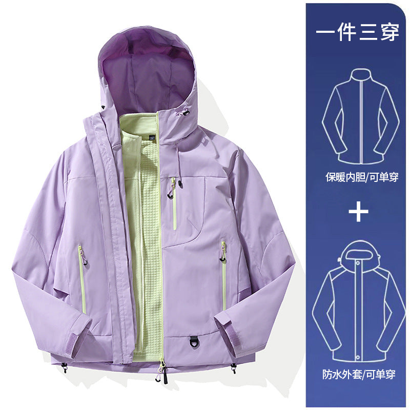 Empty mountain rain high-end flat replacement outdoor jacket hiking mountaineering entering Tibet jacket fleece liner windproof and waterproof