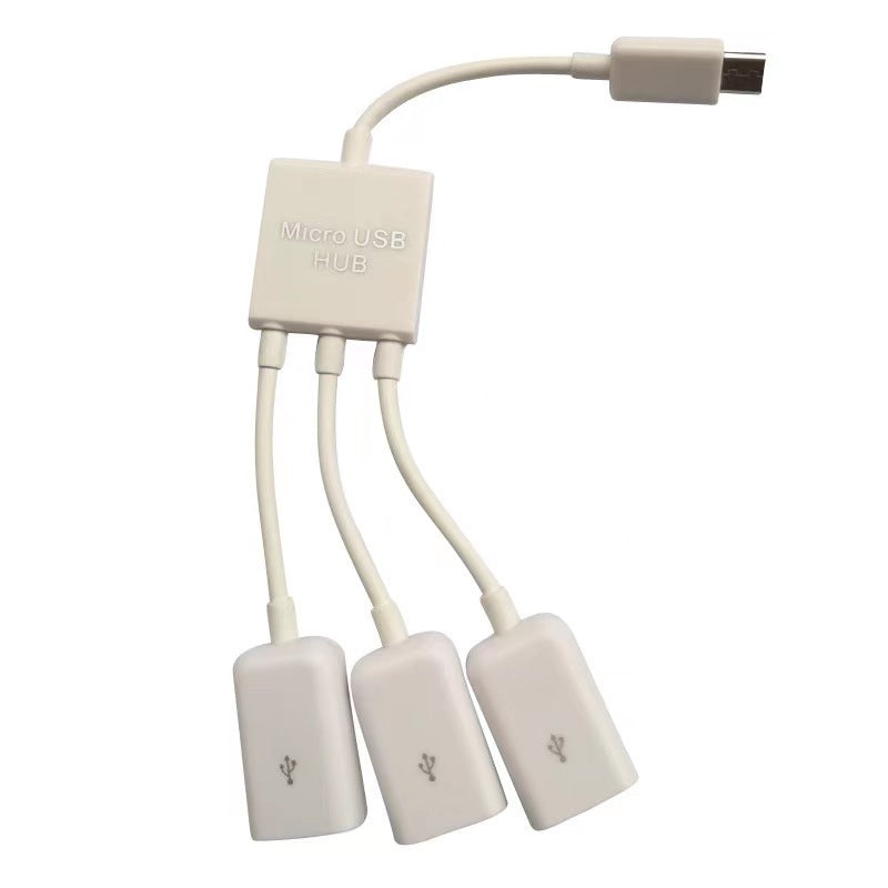 Multifunctional OTG data cable, one to three tablet USB splitter otg adapter power supply function