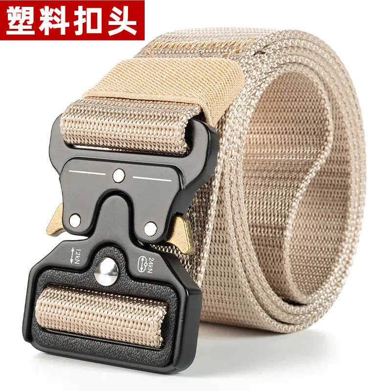 Cobra Tactical Plastic Buckle Belt Outdoor Casual Tooling Training Belt Imitation Nylon Braided Belt