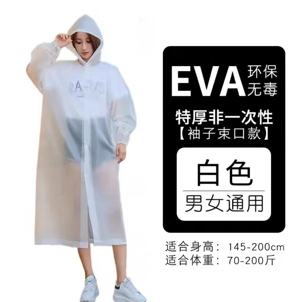 Non-disposable thickened outdoor travel adult poncho rafting EVA portable light men's and women's fashion, raincoat wholesale