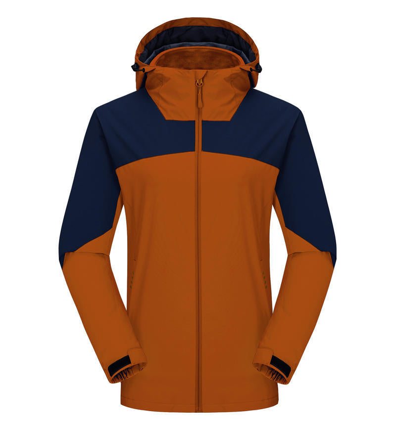 Jacket custom embroidery printed logo outdoor windproof waterproof autumn and winter stand-up collar sportswear group work clothes