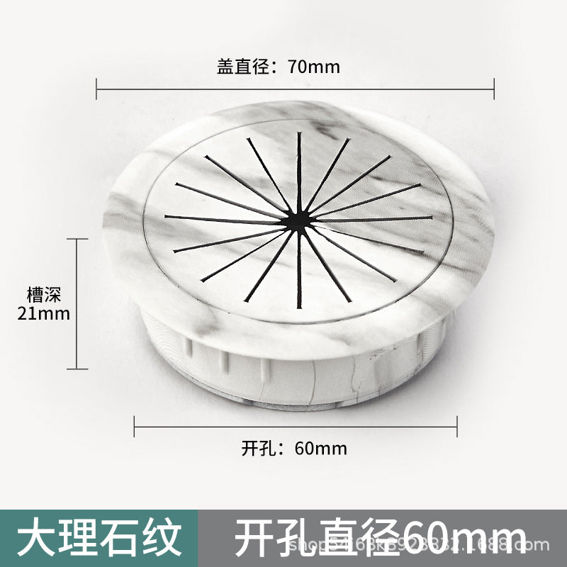 Computer desk book desktop decoration ring, wire hole cover, wire box, threading hole, threading box cover plate, sealing cover.