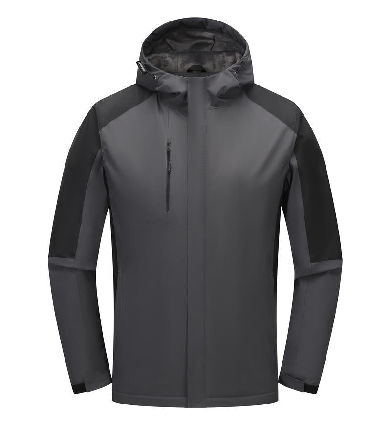 Jacket custom embroidery printed logo outdoor windproof waterproof autumn and winter stand-up collar sportswear group work clothes