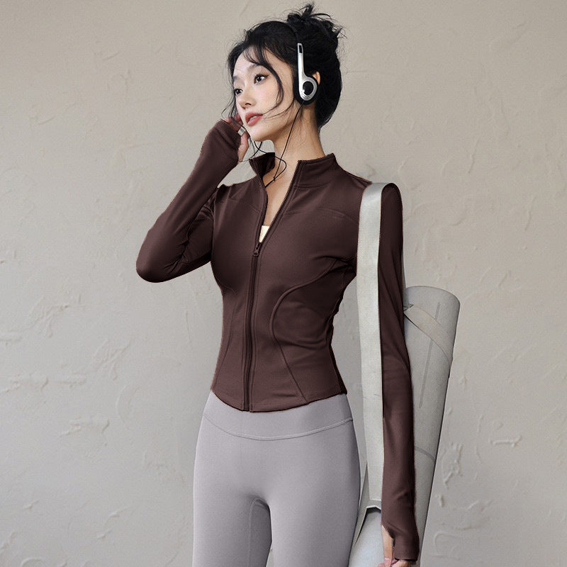 Giant Skinny Jacket Women's Lulu Yoga Suit Top Quick Drying Outdoor Sports Running Pilates Fitness Suit