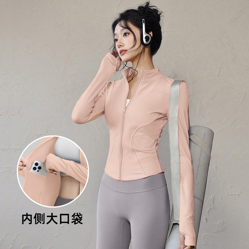 Giant Skinny Jacket Women's Lulu Yoga Suit Top Quick Drying Outdoor Sports Running Pilates Fitness Suit