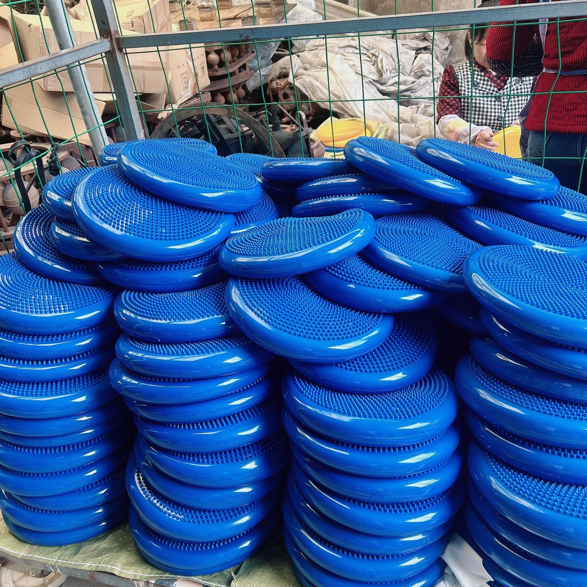 900G Thickened Balance Mat Yoga Ball Children's Sensory Integration Training Tactile Balance Ball Ankle Rehabilitation Massage Inflatable Mat