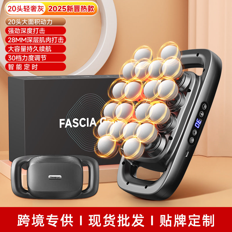 Cross-border English version 16-head fascia gun charging model high-power 12-head 8-head 6-head multi-head fascia massager factory