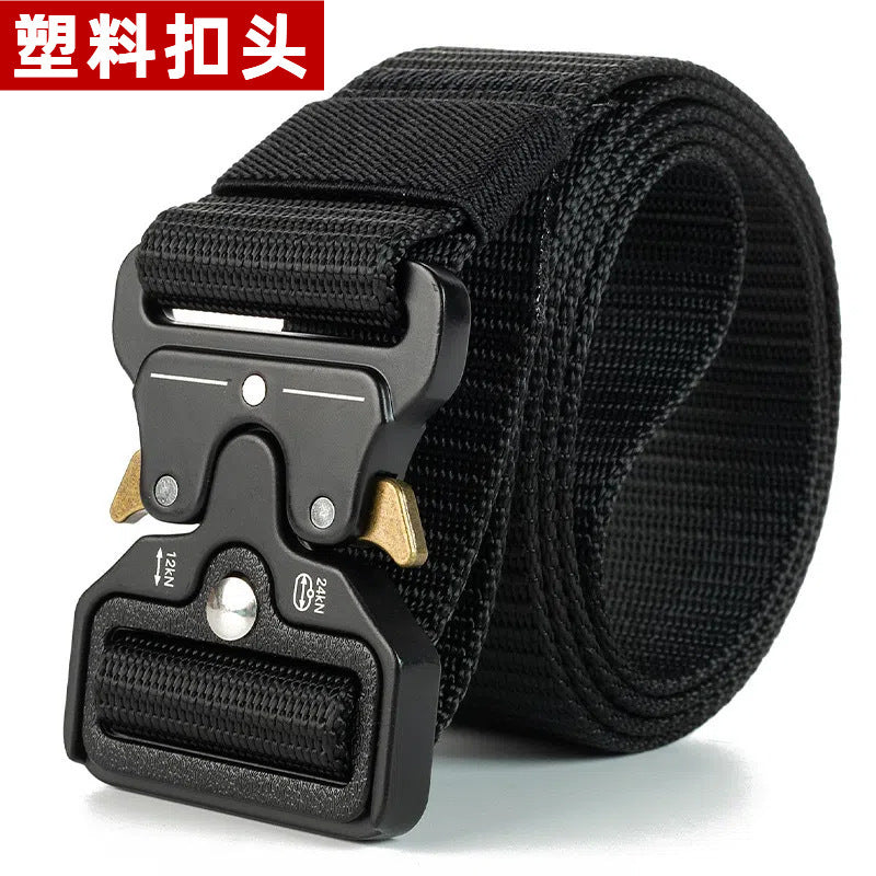 Cobra Tactical Plastic Buckle Belt Outdoor Casual Tooling Training Belt Imitation Nylon Braided Belt