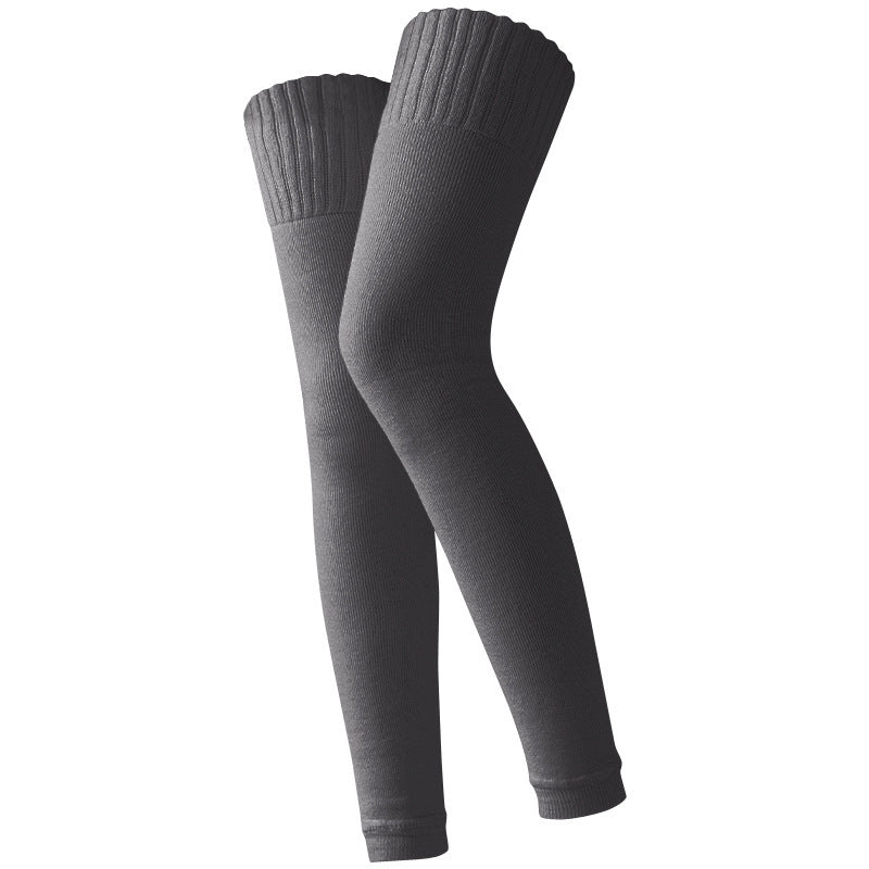 Extended brushed knee pads, thickened sheath in autumn and winter to keep warm, old cold legs, calf socks, dance yoga cover, cold-proof over the knee