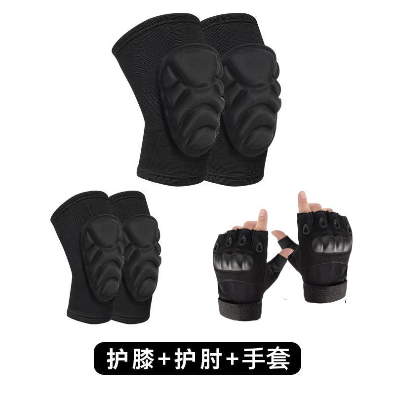 Tactical Sponge Soccer Goalkeeper Knee Pads Elbow Pads Anti-Collision Kneeling Volleyball Ski Dance EVA Sports Suit Breathable