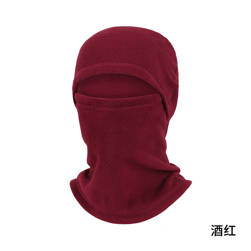 Winter integrated windproof cycling mask multi-functional scarf outdoor skiing hat fleece cold-proof and warm headgear