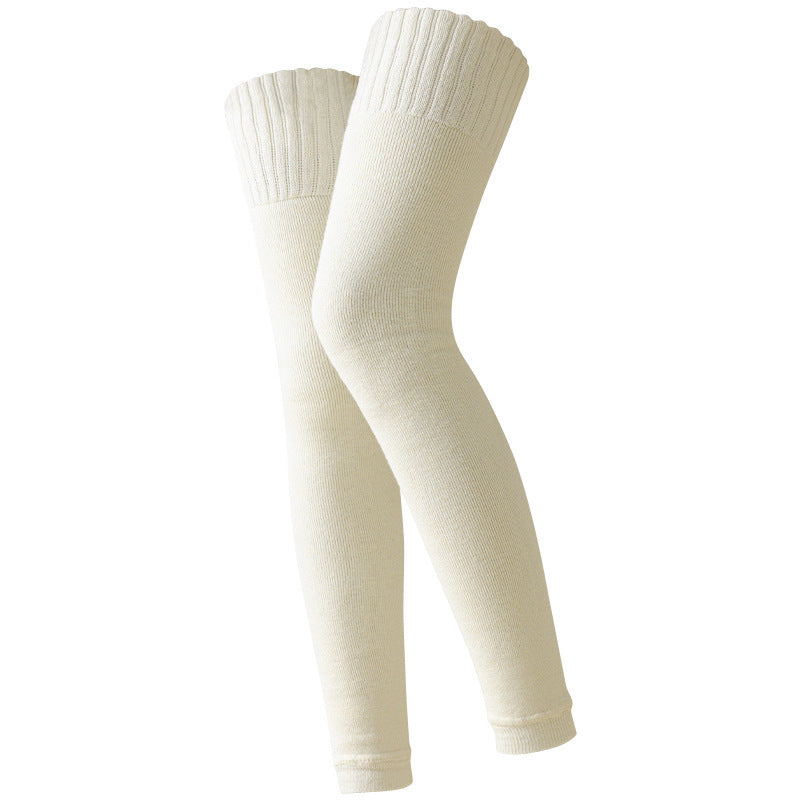 Extended brushed knee pads, thickened sheath in autumn and winter to keep warm, old cold legs, calf socks, dance yoga cover, cold-proof over the knee