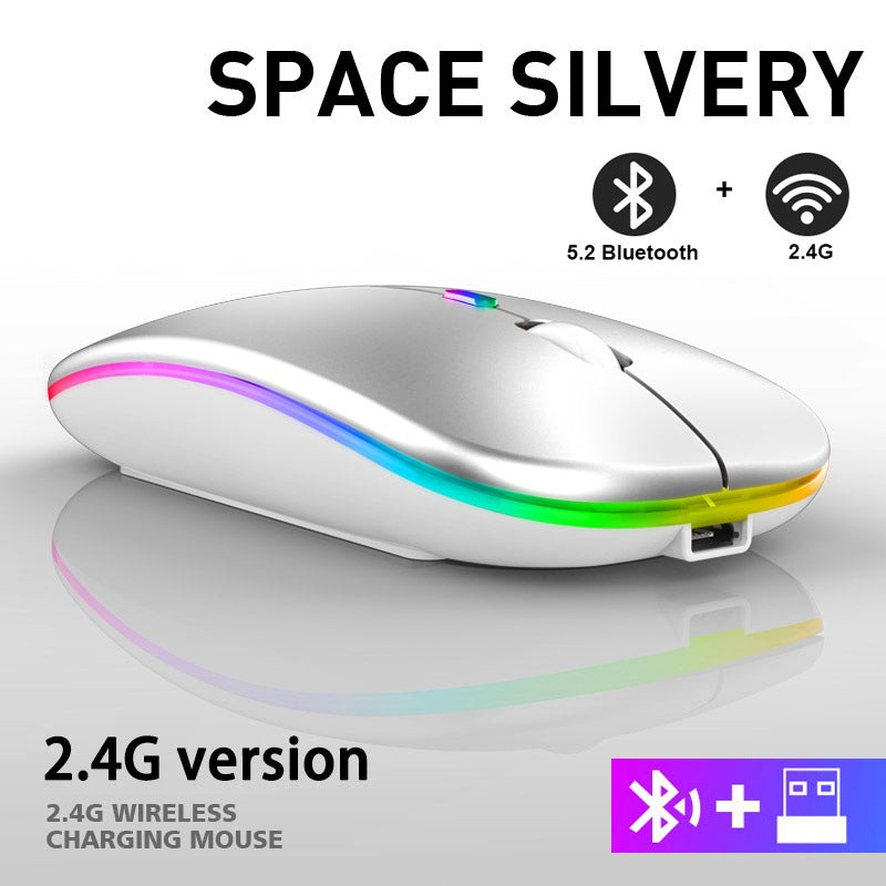 Wireless mouse Charging model Universal silent Spot computer accessories Notebook office Bluetooth dual-mode ergonomics