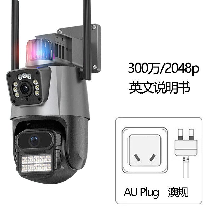 ICsee outdoor dual screen home WiFi surveillance camera wireless high definition night vision camera spot wholesale