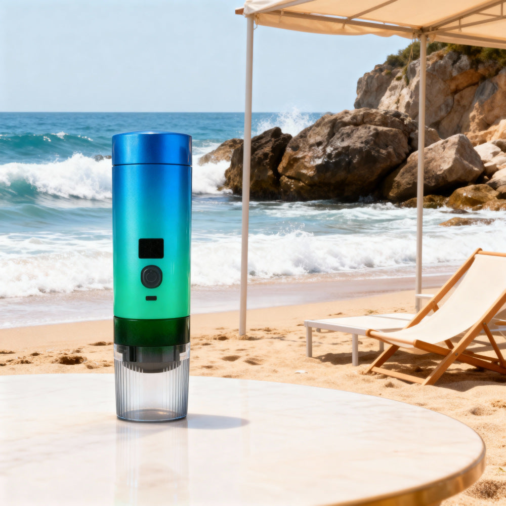 Portable Capsule Coffee Machine Outdoor Car Home Mini Espresso Automatic Intelligent Digital Display