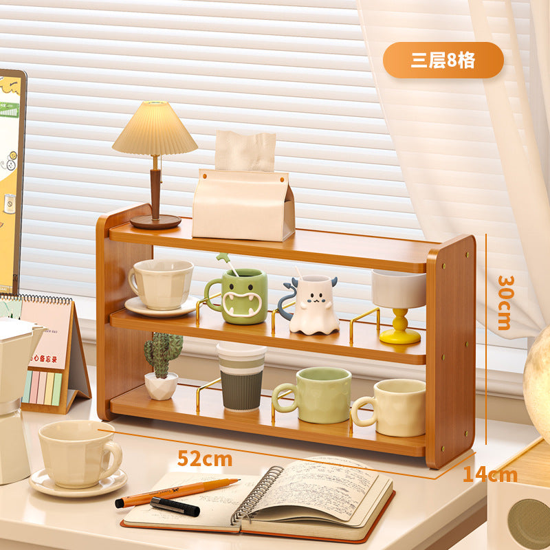Desktop rack, cup storage shelf, dining table, countertop station, water cup, coffee cup, tea set, table small cup holder