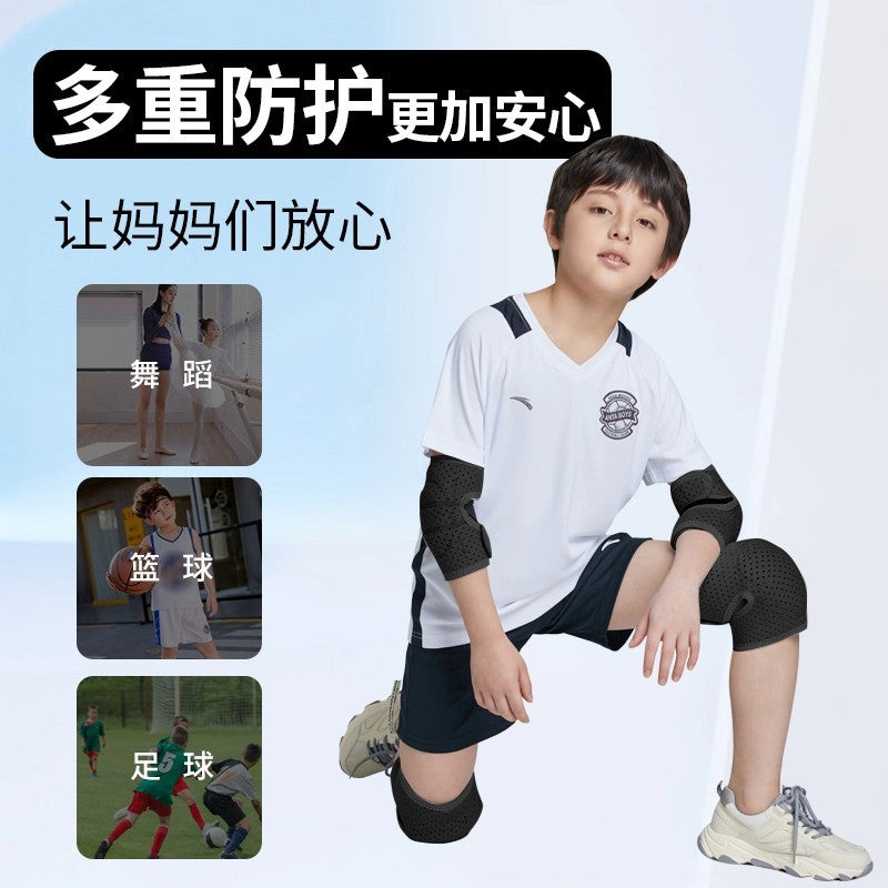 Children's Riding Knee Pads Sports Anti-Drop Elbow Pads Wrist Set Dancing Dance Protectors Winter Knee Cover Women