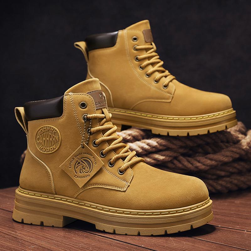 Cross-border new 2025 autumn and winter men's Martin boots tooling hiking shoes construction site wear-resistant men's shoes spot wholesale