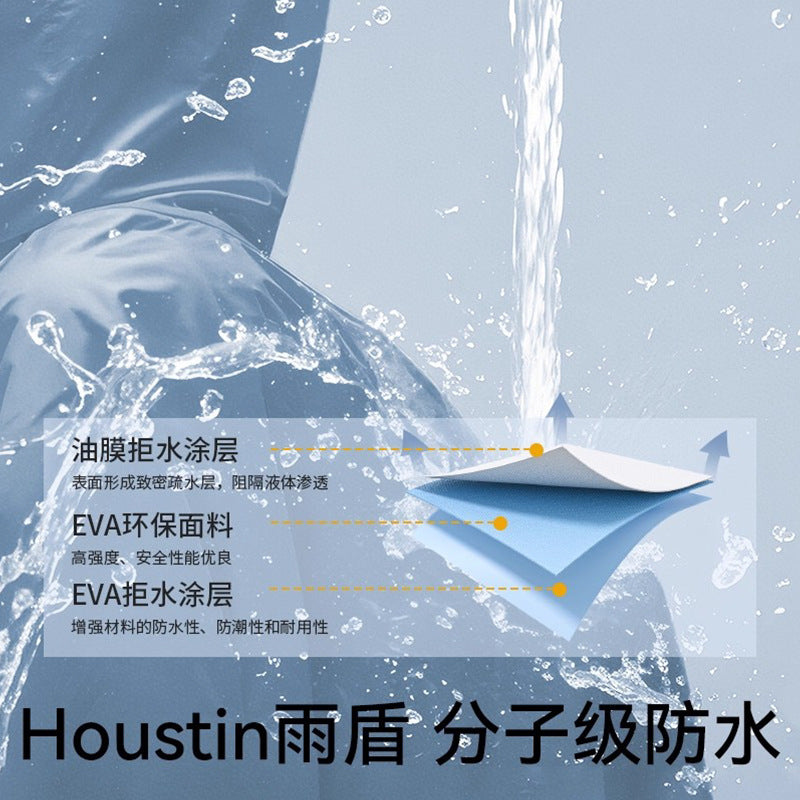 Adult non-disposable long raincoat, outdoor travel, mountaineering and hiking, thickened whole body rainstorm-proof poncho with brim